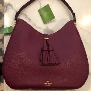 NWT Kate Spade James Street Merlot Hobo Bag